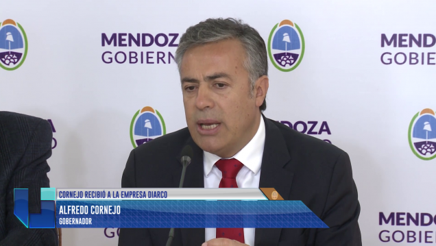 imagen En busca de inversiones, Cornejo se reunió con la empresa DIARCO