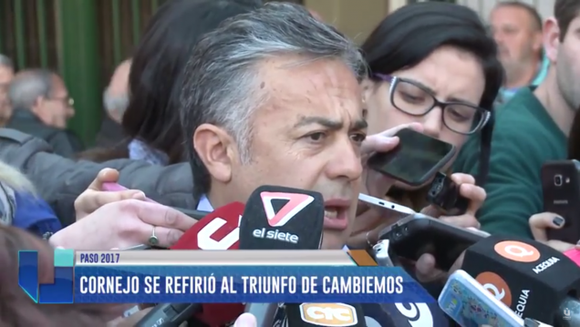imagen Cornejo se refirió al triunfo de CAMBIEMOS