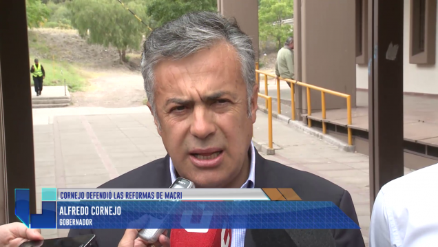 imagen Cornejo defendió las reformas de Macri, menos el impuesto al vino