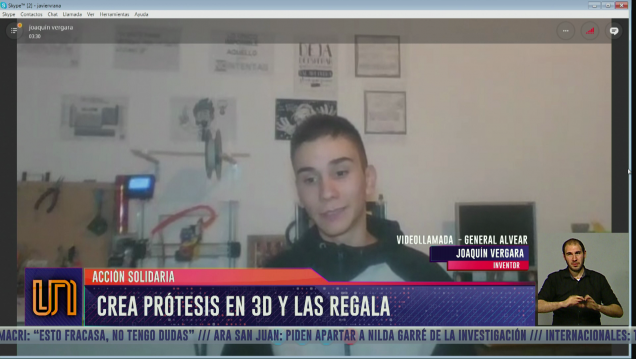imagen Joaquín, el alvearense que crea prótesis en 3D y las regala