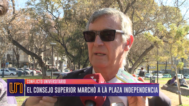 imagen Así fue la movilización del rectorado a la Plaza Independencia