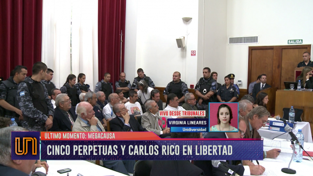 imagen Lesa Humanidad: 5 prisiones perpetuas y Carlos Rico en libertad en el Sexto Juicio