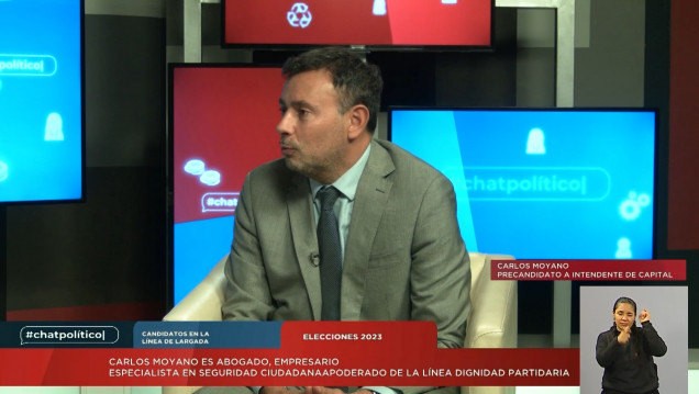imagen Carlos Moyano, precandidato a intendente, y Adrián González, gerente hotelero, los invitados de "#Chatpolítico"